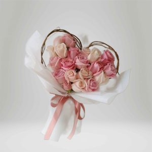 heart shaped babypink