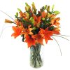 Orange lilies vase 2