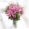 Pink blooms vase