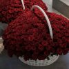 Red roses basket